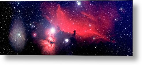 Astrophotography Metal Print featuring the photograph Horsehead Nebula Panorama by Jim DeLillo