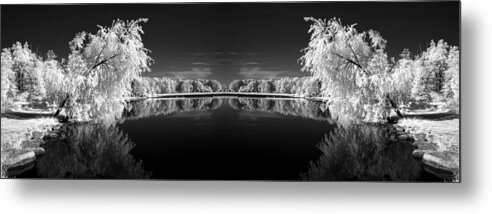 Infrared Metal Print featuring the photograph Infrared Reflections by Dick Pratt