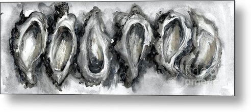 Louisiana Seafood Metal Print featuring the painting Mono Half dozen by Francelle Theriot
