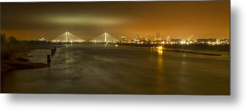 Arch Metal Print featuring the photograph Sta Musial Bridge and St Louis skyline by Garry McMichael