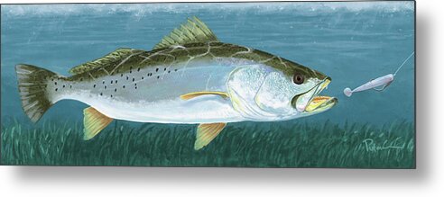 Speckled Trout Metal Print featuring the digital art Strike Zone by Kevin Putman