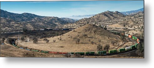 Trains Metal Print featuring the photograph Tehachapi Loop by Joseph Smith