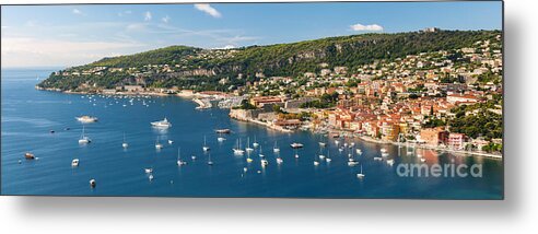 Villefranche-sur-mer Metal Print featuring the photograph French Riviera panorama by Elena Elisseeva