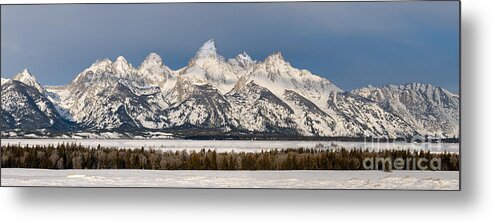 Grand Teton Metal Print featuring the photograph Winter's Majesty by Sandra Bronstein