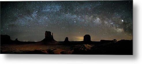 American Southwest Metal Print featuring the photograph Milky Way Over Monument Valley by James Capo