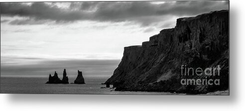 Iceland Metal Print featuring the photograph Rocks in the ocean, Iceland by Delphimages Photo Creations