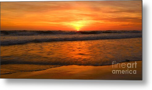 Landscapes Metal Print featuring the photograph Cardiff Waves #1 by John F Tsumas