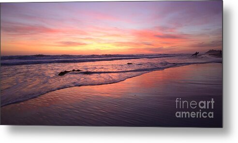 Landscapes Metal Print featuring the photograph Surfer Afterglow by John F Tsumas