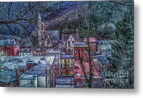 Jim Thorpe Metal Print featuring the photograph Jim Thorpe Pennsylvania in Winter #1 by Christopher Lotito