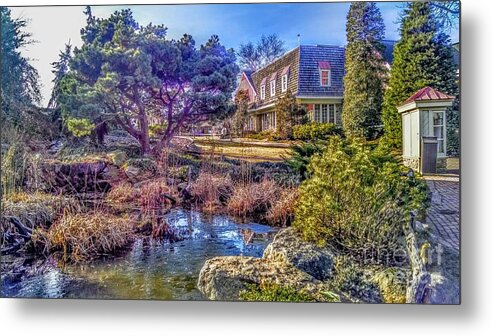 Landscape Metal Print featuring the photograph The Pond at Peddler's Village by Christopher Lotito