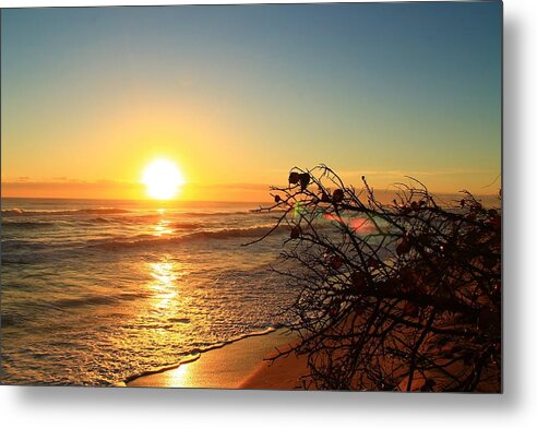 Jupiter Metal Print featuring the photograph Sun and Waves by Catie Canetti