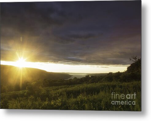 Michele Metal Print featuring the photograph Sunset Over Skaneateles by Michele Steffey