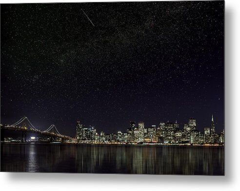Boat Metal Print featuring the photograph Comet Over San Francisco by Don Hoekwater Photography
