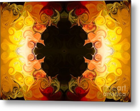 2015 Metal Print featuring the digital art Energy Attractions Abstract Organic Bliss Artwork by Omaste Witkowski