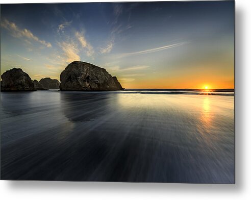 Basia Metal Print featuring the photograph Gold Beach by Don Hoekwater Photography
