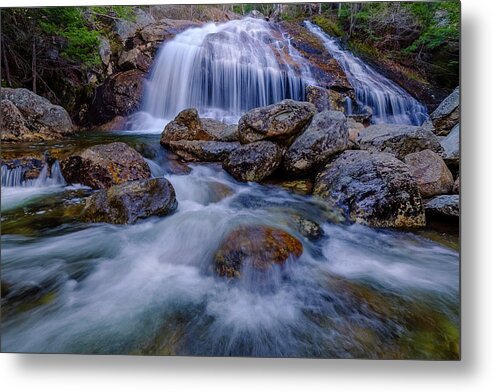 Forest Metal Print featuring the photograph Thompson Falls, Pinkham Notch, NH by Jeff Sinon