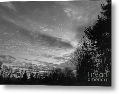 Lake Metal Print featuring the photograph Winter Sunset on Woodland Lake by Christopher Lotito