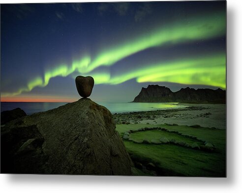 Norway Metal Print featuring the photograph Arctic Love by Erika Valkovicova