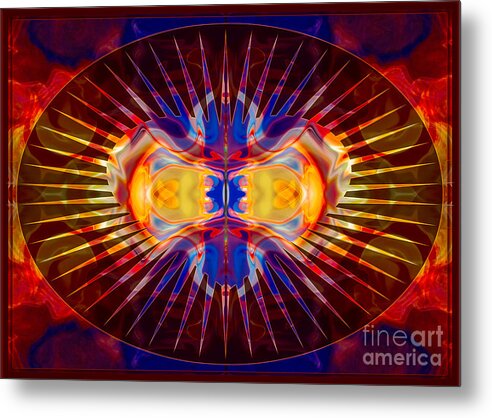 Journey Metal Print featuring the painting Loving Right Now Abstract Shapes Artwork by Omaste Witkowski