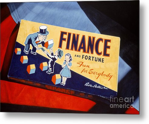 Kathryn Siegler Metal Print featuring the painting Finance and Fortune by Kathryn Siegler