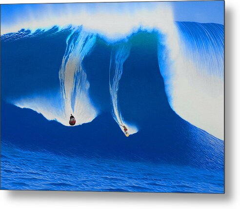 Surfing Metal Print featuring the painting Log Cabins 1998 by John Kaelin