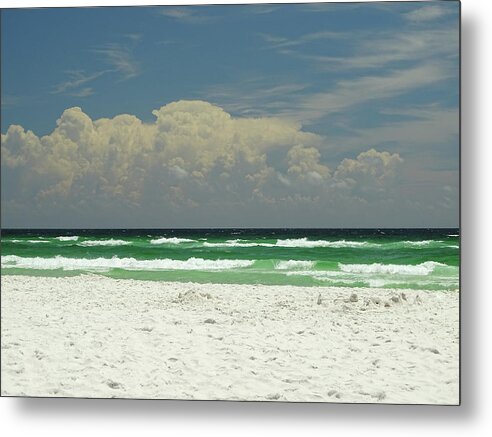 Sandestin Metal Print featuring the photograph Clouds Rolling in on Sandestin Beach by Dan Podsobinski