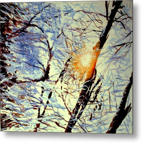 Winter Metal Print featuring the painting Winter Light by Allison Ashton