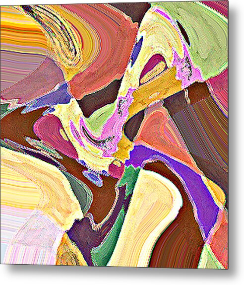 Dunes Of Monotonga Abstract Art Paintings Metal Print featuring the painting Dunes Of Monotonga by RjFxx at beautifullart com Friedenthal