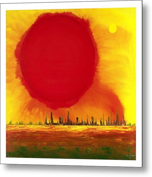 Sun Metal Print featuring the painting Spf 5000 by Lew Hagood