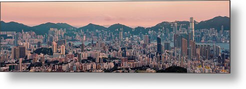 Tranquility Metal Print featuring the photograph Cityscape Of Kowloon And Hong Kong At by D3sign