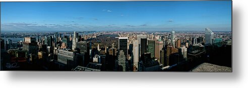 Panoramic Metal Print featuring the photograph Top 'o the Rock by S Paul Sahm