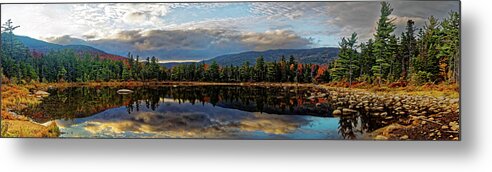 New Hampshire Metal Print featuring the photograph New Hampshire Fall 2017 panorama #4 by Doolittle Photography and Art