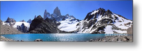 Mt Fitz Roy Metal Print featuring the photograph Mount Fitz Roy panorama by Warren Photographic