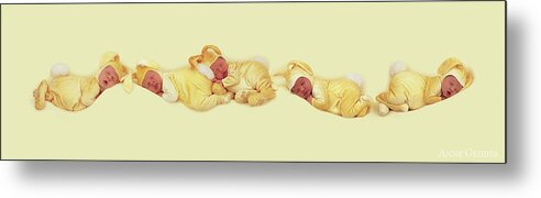 Bunnies Metal Print featuring the photograph Sleeping Bunnies by Anne Geddes