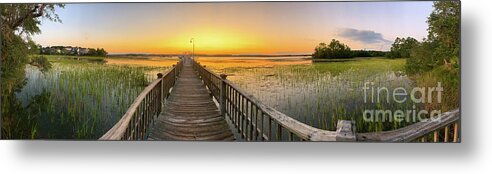 Sunset Metal Print featuring the photograph Clemson Sky over Rivertowne on the Wando by Dale Powell