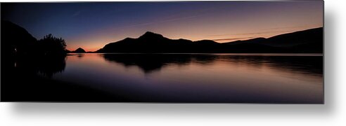Panorama Metal Print featuring the photograph Porteau Cove Panoramic Blue Hour 2 by Monte Arnold