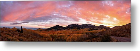 Autumn Metal Print featuring the photograph Autumn Sunset by Wesley Aston
