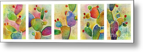 Cactus Metal Print featuring the painting Prickly Pizazz Series by Hailey E Herrera