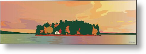 Island Metal Print featuring the digital art The Island by Marian Federspiel