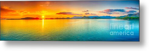 Sunset Metal Print featuring the photograph Sunset panorama by MotHaiBaPhoto Prints
