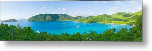 Photography Metal Print featuring the photograph Coastline, Maho Bay, St. John, Us by Panoramic Images