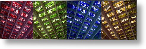 Pergola Metal Print featuring the photograph Pergola With Vines RGBY Linear by Robert J Sadler