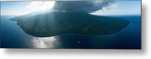 Landscapeaerial Metal Print featuring the photograph The Remote, Volcanic Island Of Sangeang by Ethan Daniels