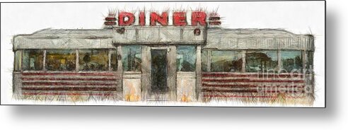 Pencil Metal Print featuring the photograph American Diner Pencil by Edward Fielding