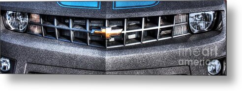 West Coast Customs Metal Print featuring the photograph Camaro 1SS Coupe Grill by Tommy Anderson