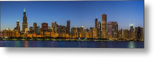 Chicago Skyline Metal Print featuring the photograph Clear Blue Sky by Sebastian Musial