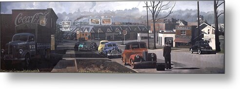 Five Points Metal Print featuring the painting Five Points - 1948 by Blue Sky