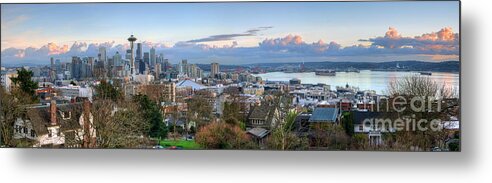 Kerry Metal Print featuring the photograph Kerry Park Panorama by Eddie Yerkish