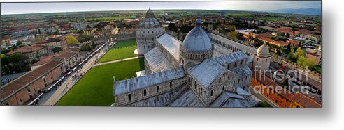 Pisa Metal Print featuring the photograph Pisa - Panoramic View from the Tower by Carlos Alkmin