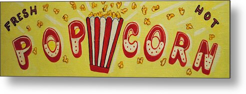 Pop Corn Metal Print featuring the painting Pop it Up by Patricia Arroyo